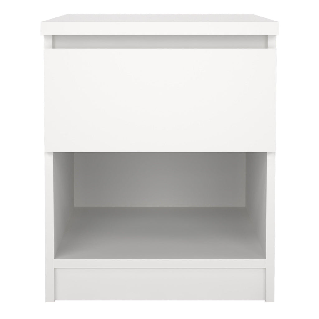 Naia Bedside 1 Drawer 1 Shelf in White - image 2