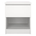 Naia Bedside 1 Drawer 1 Shelf in White - image 2