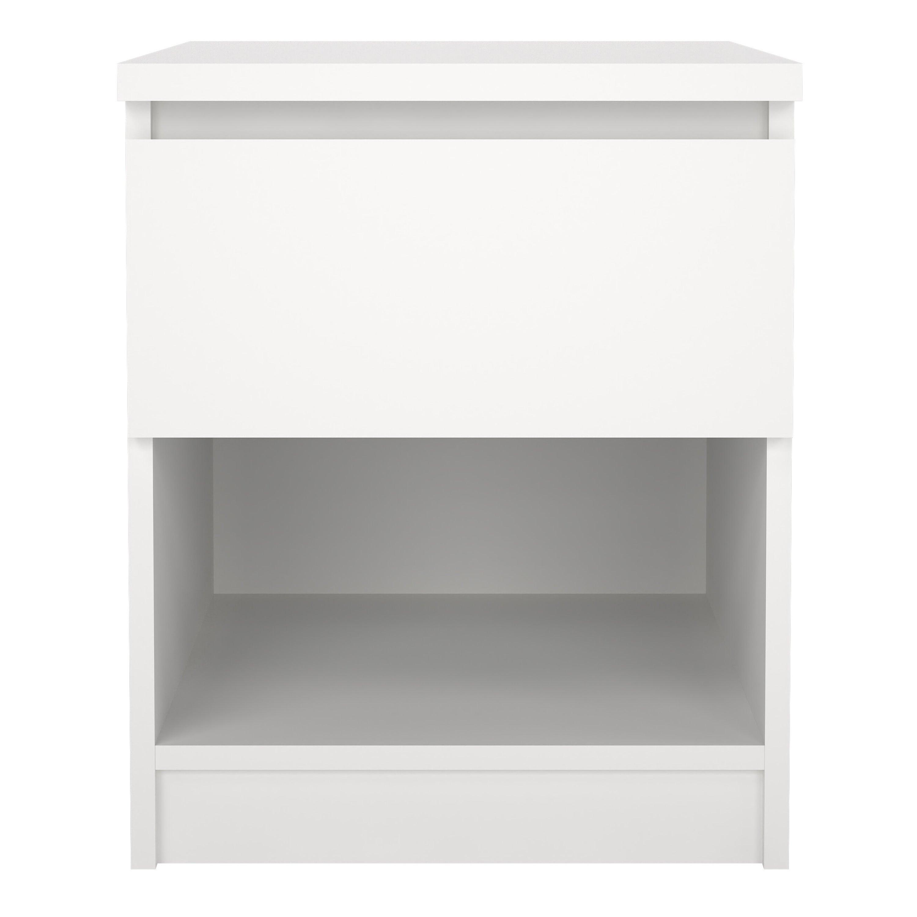 Naia Bedside 1 Drawer 1 Shelf in White - image 2