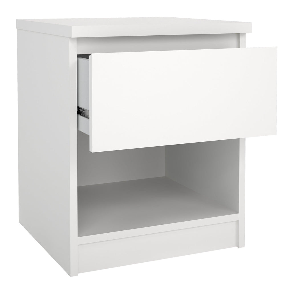Naia Bedside 1 Drawer 1 Shelf in White - image 4