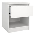 Naia Bedside 1 Drawer 1 Shelf in White - image 4