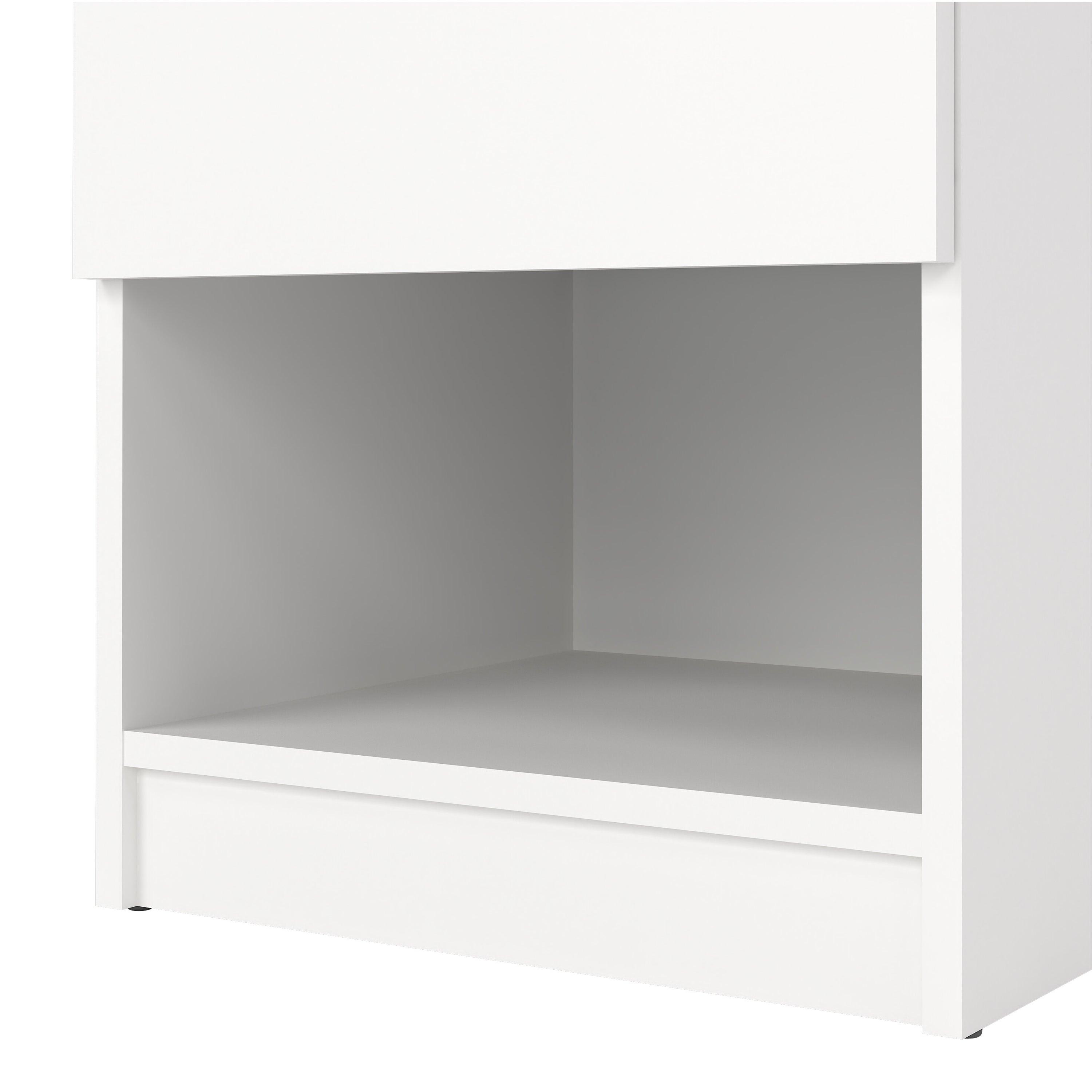 Naia Bedside 1 Drawer 1 Shelf in White - image 7
