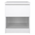 Naia Bedside 1 Drawer 1 Shelf in White High Gloss - image 2
