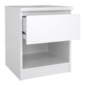 Naia Bedside 1 Drawer 1 Shelf in White High Gloss - image 4