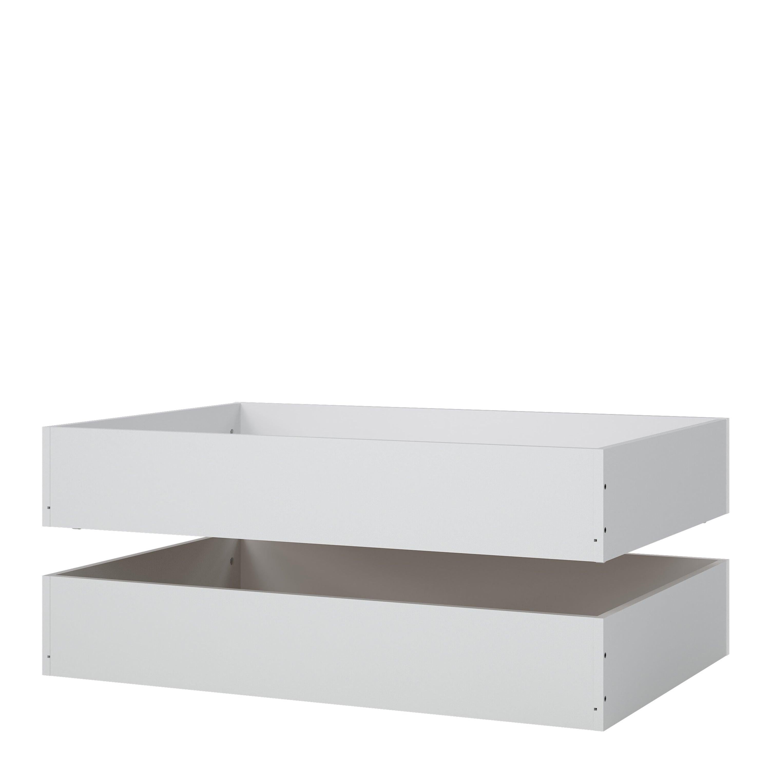 Naia Set of 2 Underbed Drawers (for Single or Double Beds) in White High Gloss - image 4