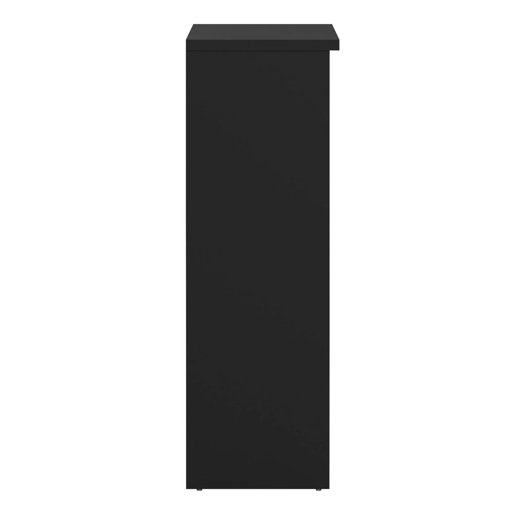 Naia Shoe Cabinet with 2 Flip Down Doors 1 Door and 1 Drawer in Black Matt - image 4