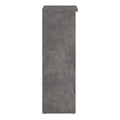 Naia Shoe Cabinet with 2 Flip Down Doors 1 Door and 1 Drawer in Concrete and White High Gloss - image 3