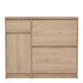 Naia Shoe Cabinet with 2 Flip Down Doors 1 Door and 1 Drawer in Jackson Hickory Oak - image 2
