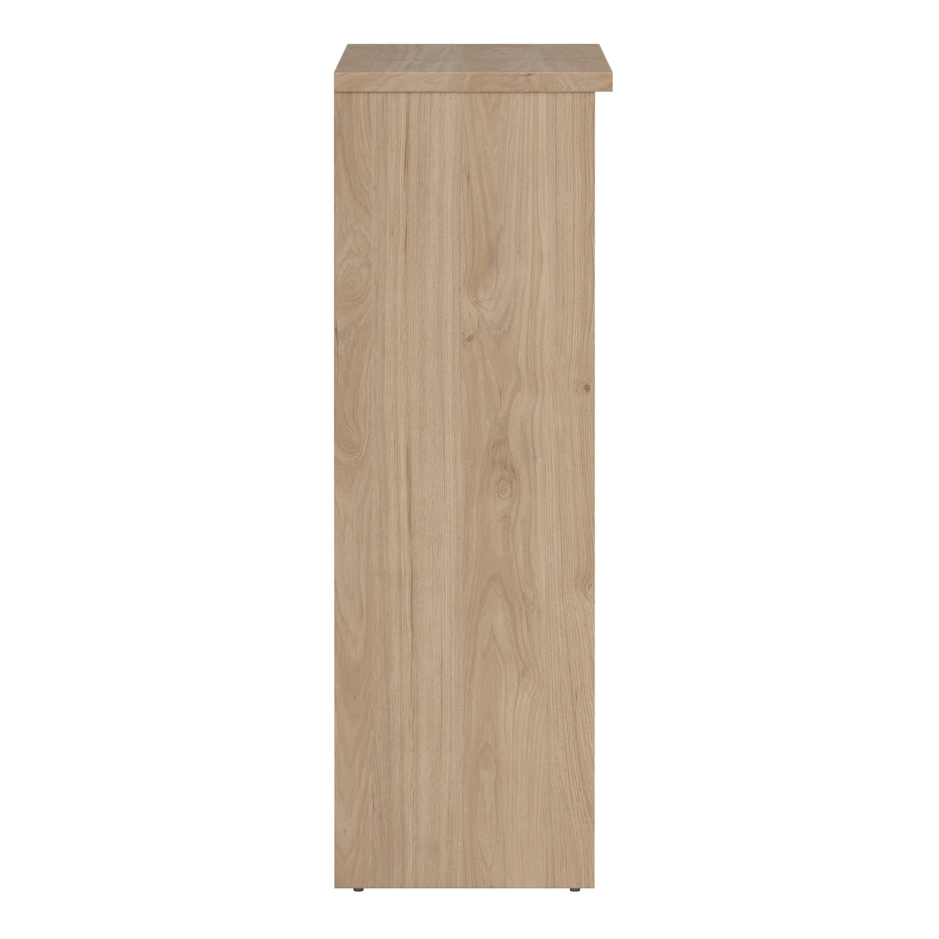 Naia Shoe Cabinet with 2 Flip Down Doors 1 Door and 1 Drawer in Jackson Hickory Oak - image 4