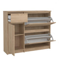 Naia Shoe Cabinet with 2 Flip Down Doors 1 Door and 1 Drawer in Jackson Hickory Oak - image 5