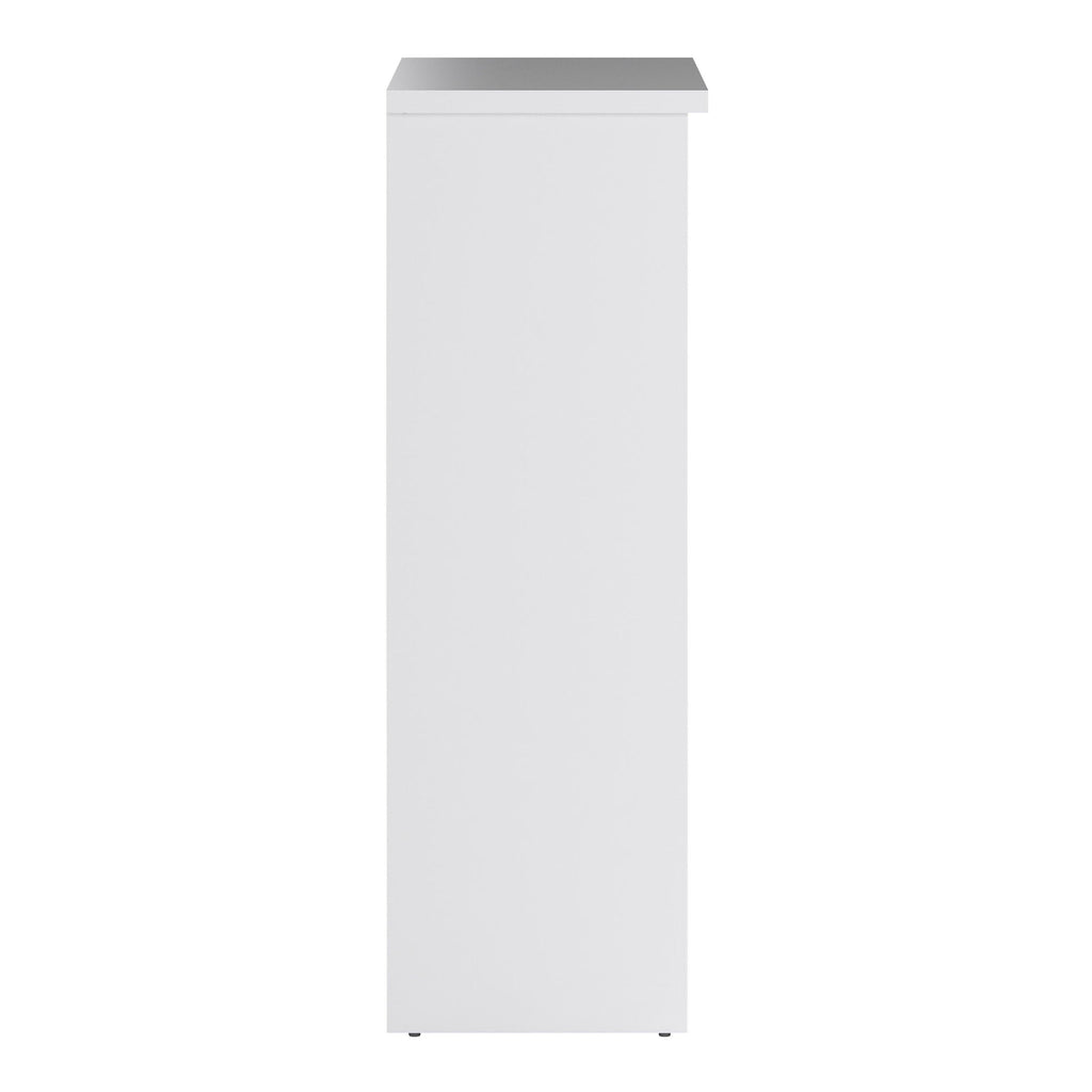 Naia Shoe Cabinet with 2 Flip Down Doors 1 Door and 1 Drawer in White High Gloss - image 4