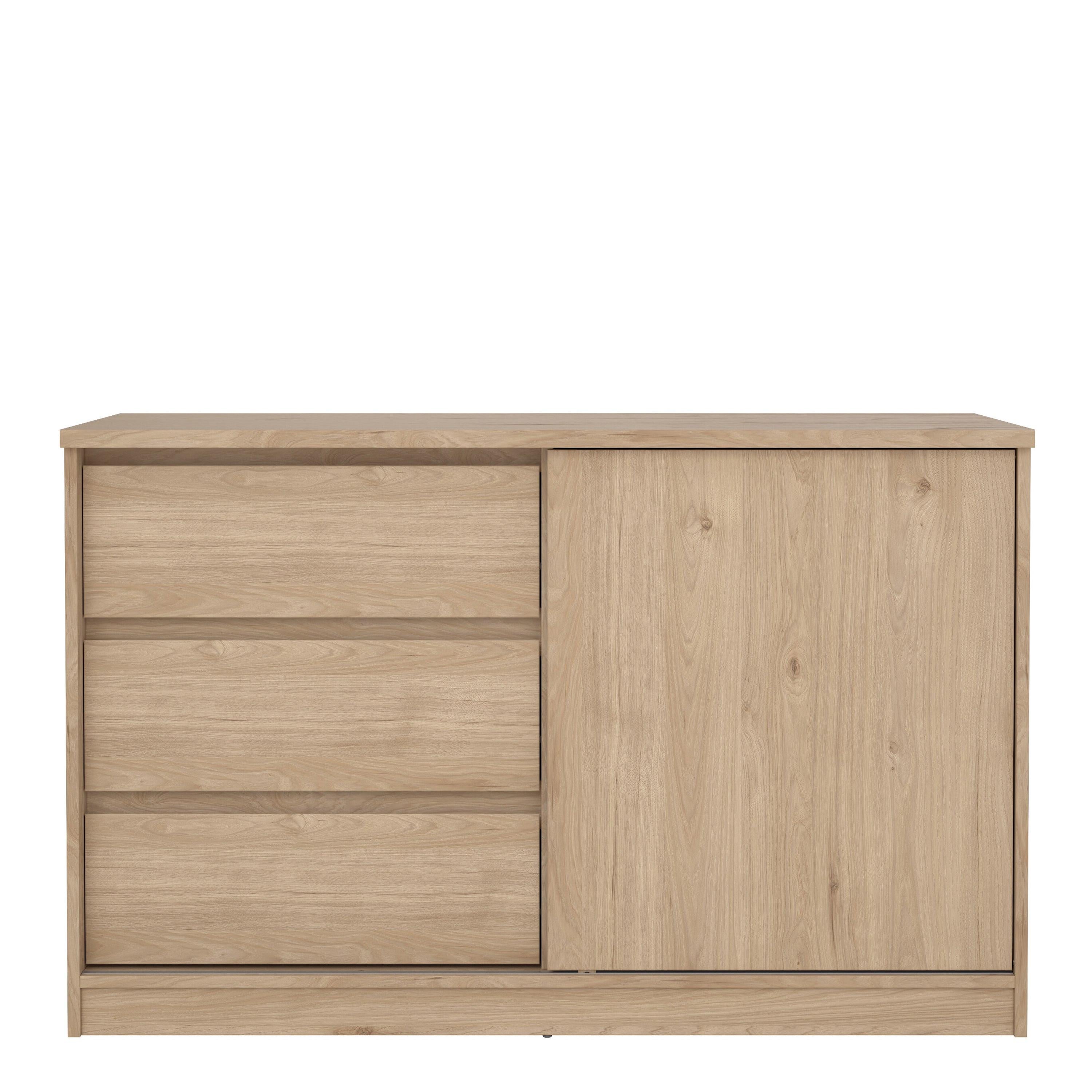 Naia Storage Unit with 1 Sliding Door and 3 Drawers in Jackson Hickory Oak - image 2