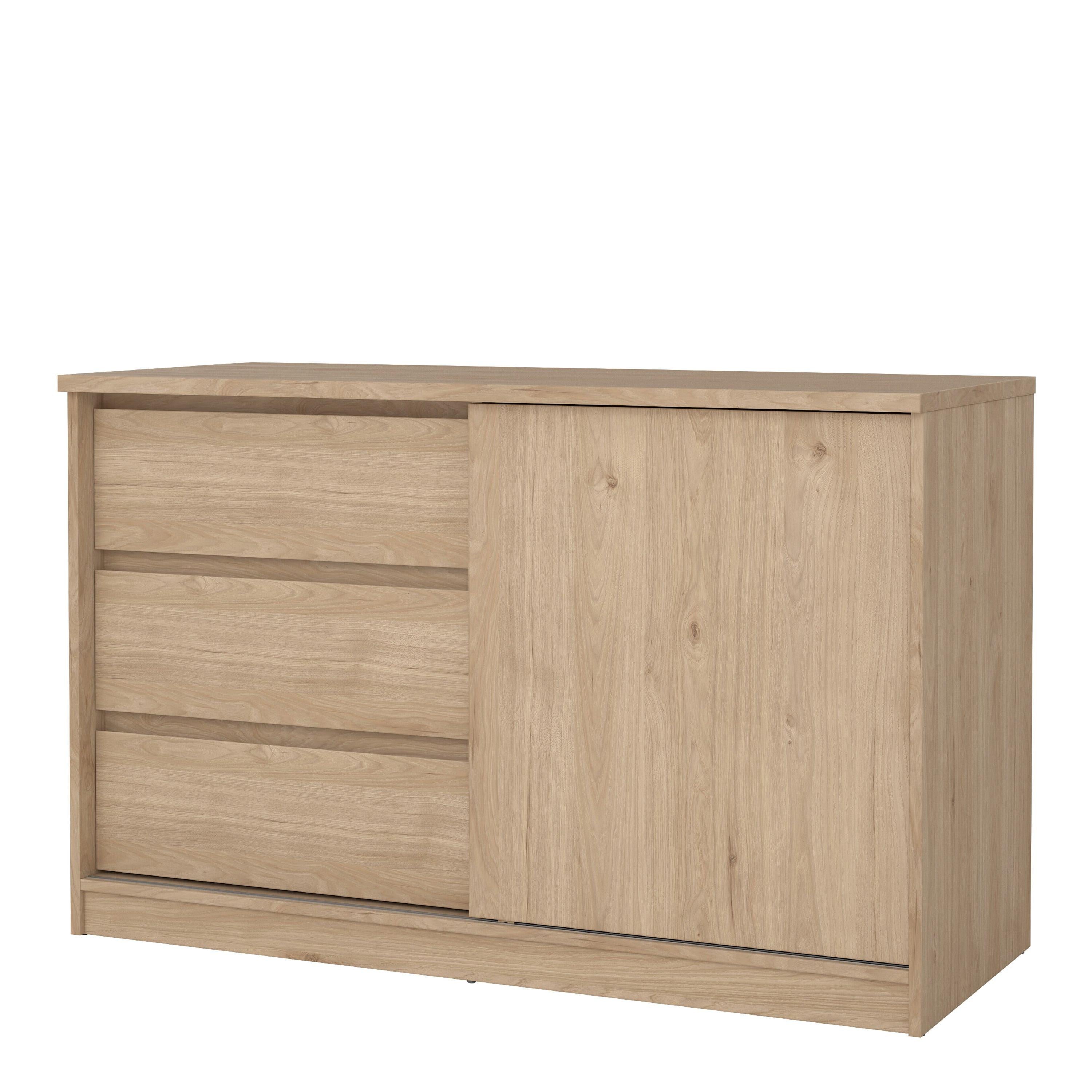 Naia Storage Unit with 1 Sliding Door and 3 Drawers in Jackson Hickory Oak - image 3