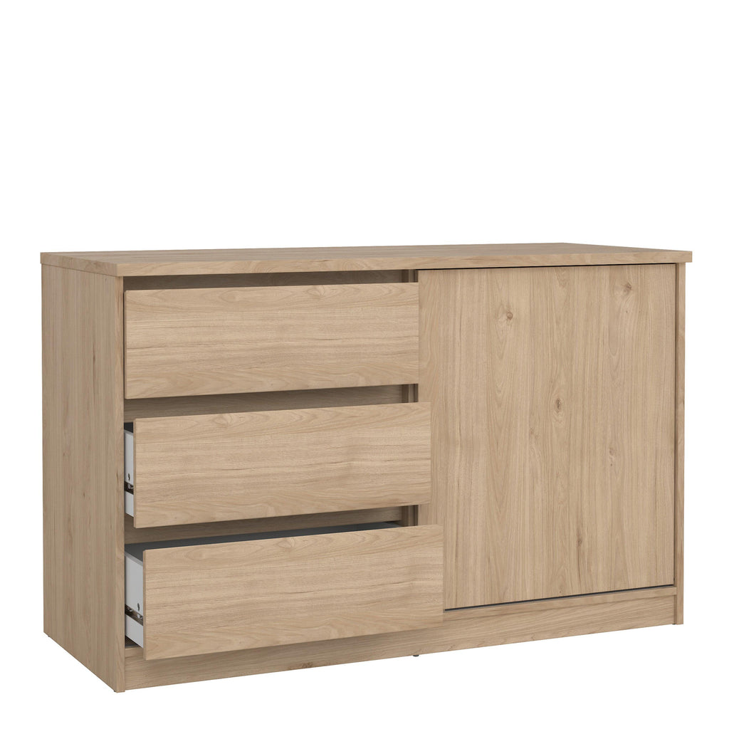 Naia Storage Unit with 1 Sliding Door and 3 Drawers in Jackson Hickory Oak - image 4
