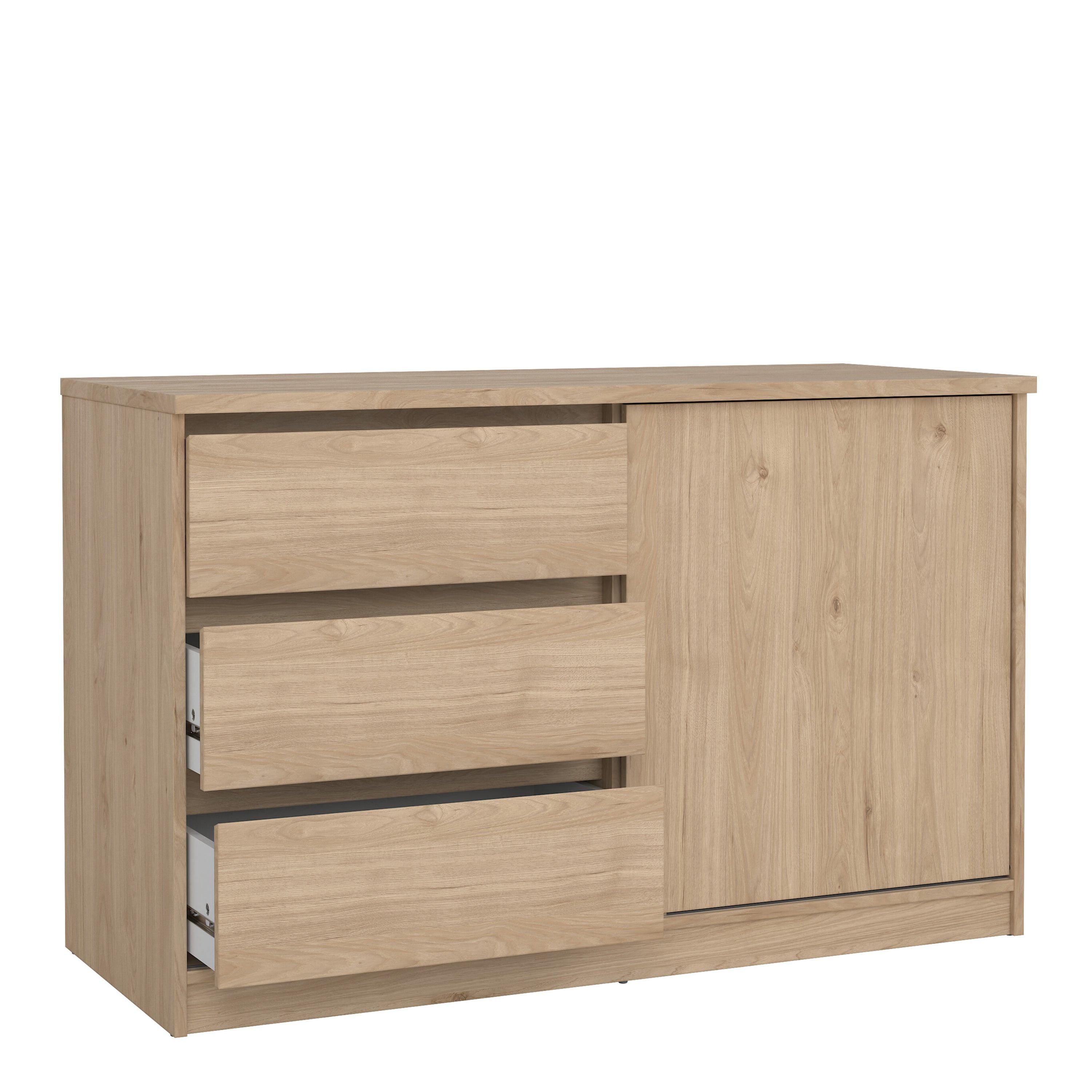 Naia Storage Unit with 1 Sliding Door and 3 Drawers in Jackson Hickory Oak - image 4