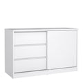 Naia Storage Unit with 1 Sliding Door and 3 Drawers in White High Gloss