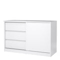 Naia Storage Unit with 1 Sliding Door and 3 Drawers in White High Gloss - image 3