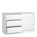 Naia Storage Unit with 1 Sliding Door and 3 Drawers in White High Gloss - image 4