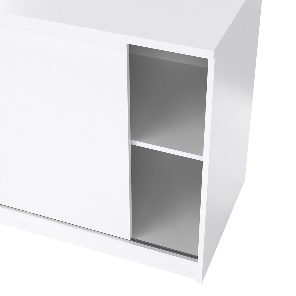 Naia Storage Unit with 1 Sliding Door and 3 Drawers in White High Gloss - image 8