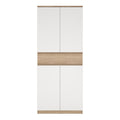Naia Shoe Cabinet with 4 Doors 1 Drawer in Jackson Hickory Oak and White - image 2