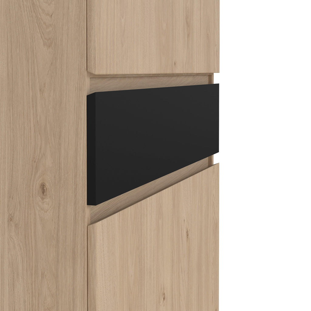 Naia Shoe Cabinet with 4 Doors 1 Drawer in Jackson Hickory Oak and Black - image 10