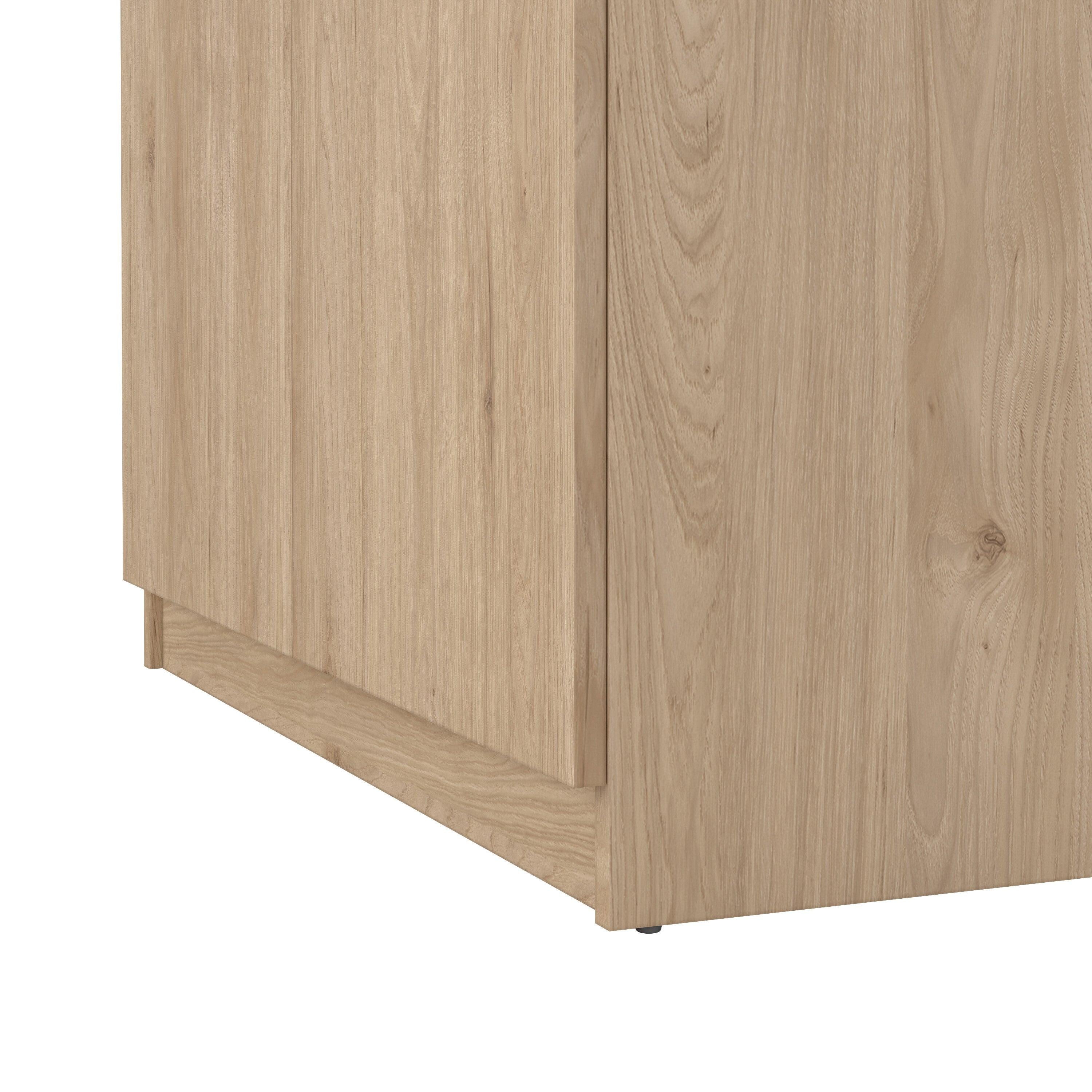 Naia Shoe Cabinet with 4 Doors 1 Drawer in Jackson Hickory Oak and Black - image 12