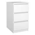 Naia Package - Bedside 3 Drawers + Chest of 5 Drawers + Wardrobe with 2 Doors + 1 Drawer in White High Gloss - image 2