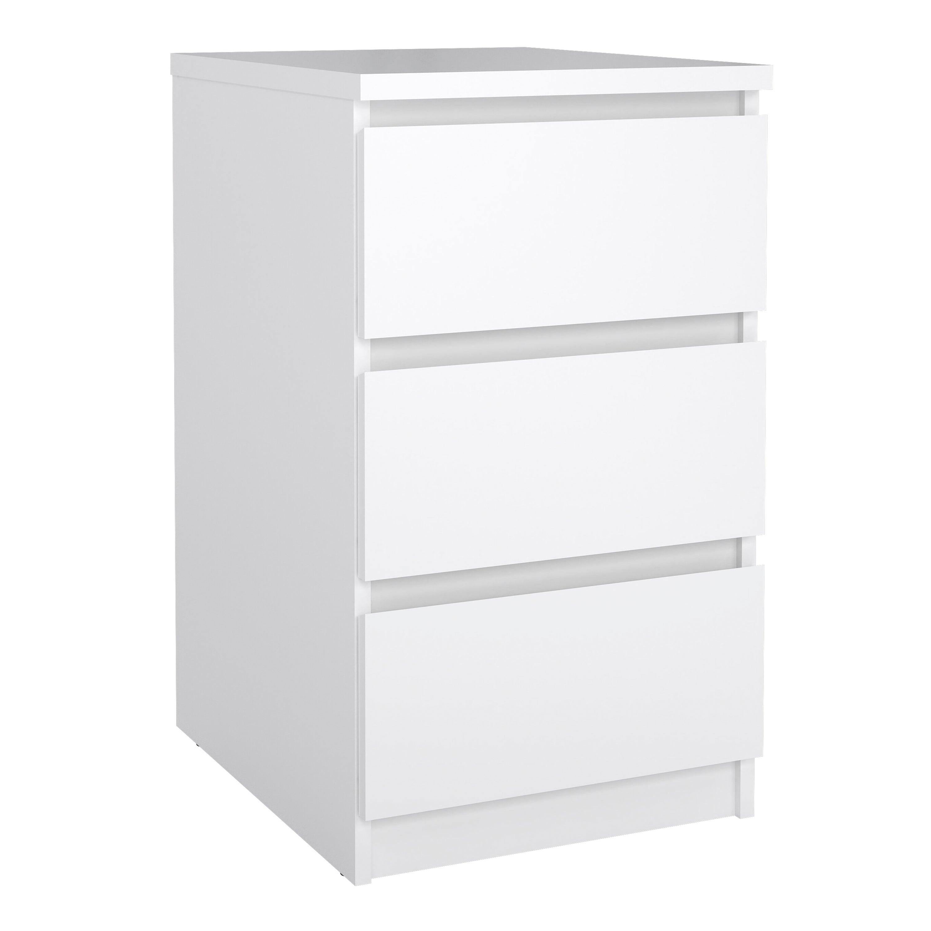 Naia Package - Bedside 3 Drawers + Chest of 5 Drawers + Wardrobe with 2 Doors + 1 Drawer in White High Gloss - image 2