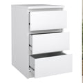 Naia Package - Bedside 3 Drawers + Chest of 5 Drawers + Wardrobe with 2 Doors + 1 Drawer in White High Gloss - image 3