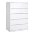Naia Package - Bedside 3 Drawers + Chest of 5 Drawers + Wardrobe with 2 Doors + 1 Drawer in White High Gloss - image 5