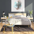 Oslo Package - Bedside 1 Drawer + Chest of 5 Drawers (2+3) + Wardrobe 3 Doors 3 Drawers in White and Oak - image 4