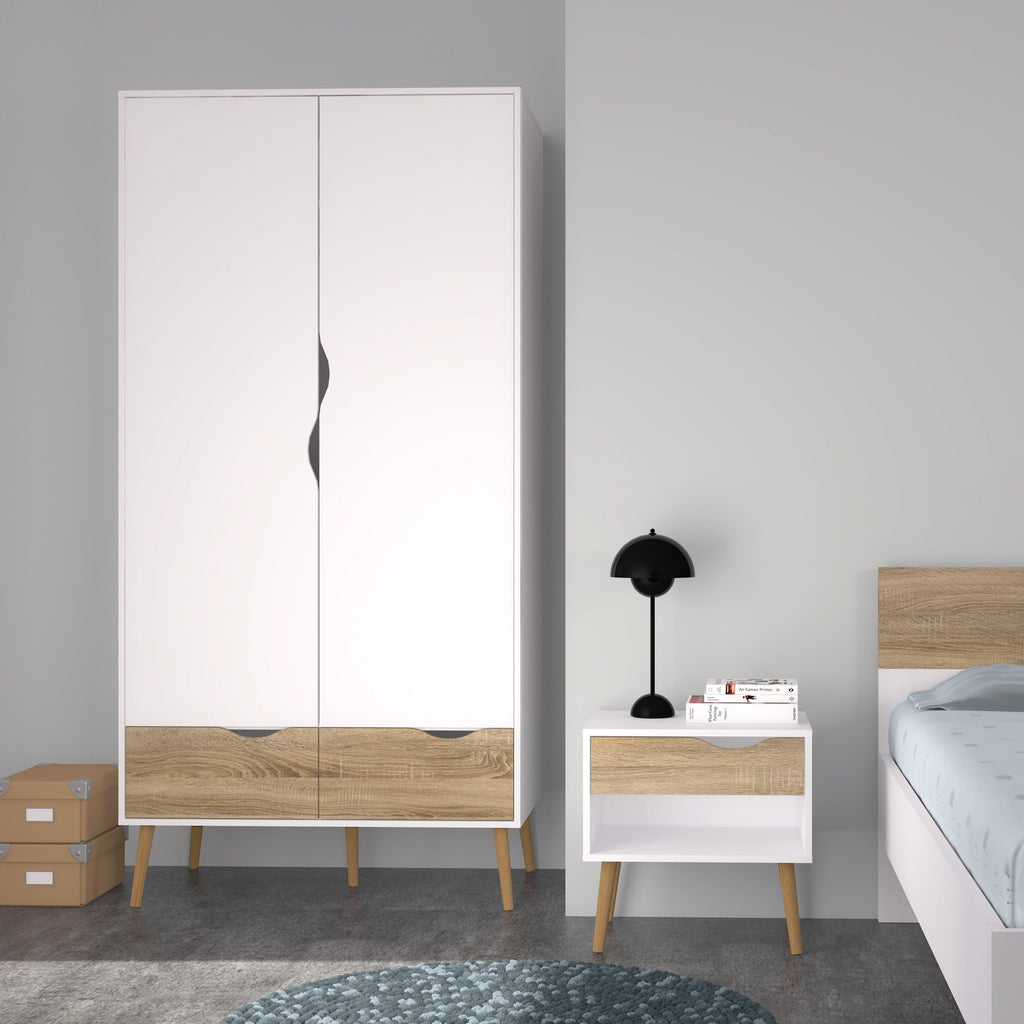 Oslo 3 Piece Bedroom Set White & Oak - image 9