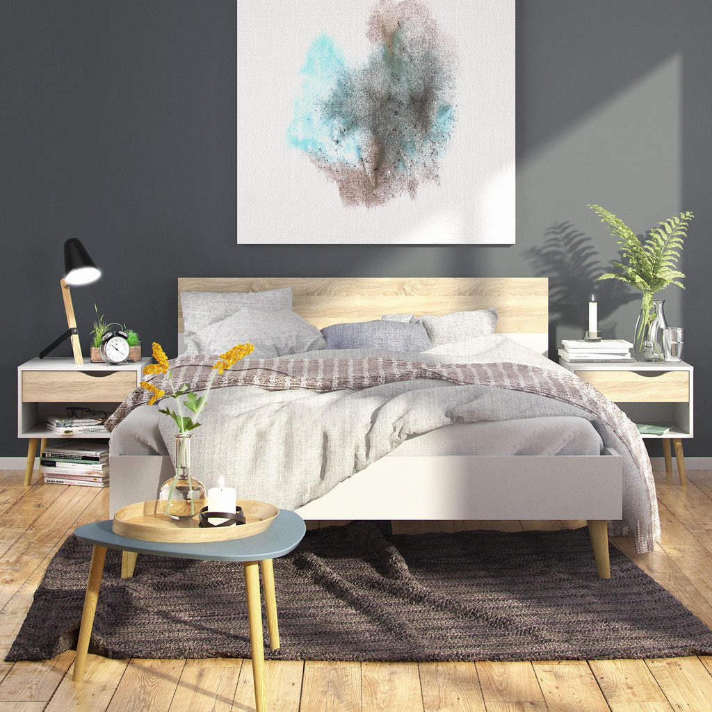 Oslo 4 Piece Bedroom Set White & Oak - image 4