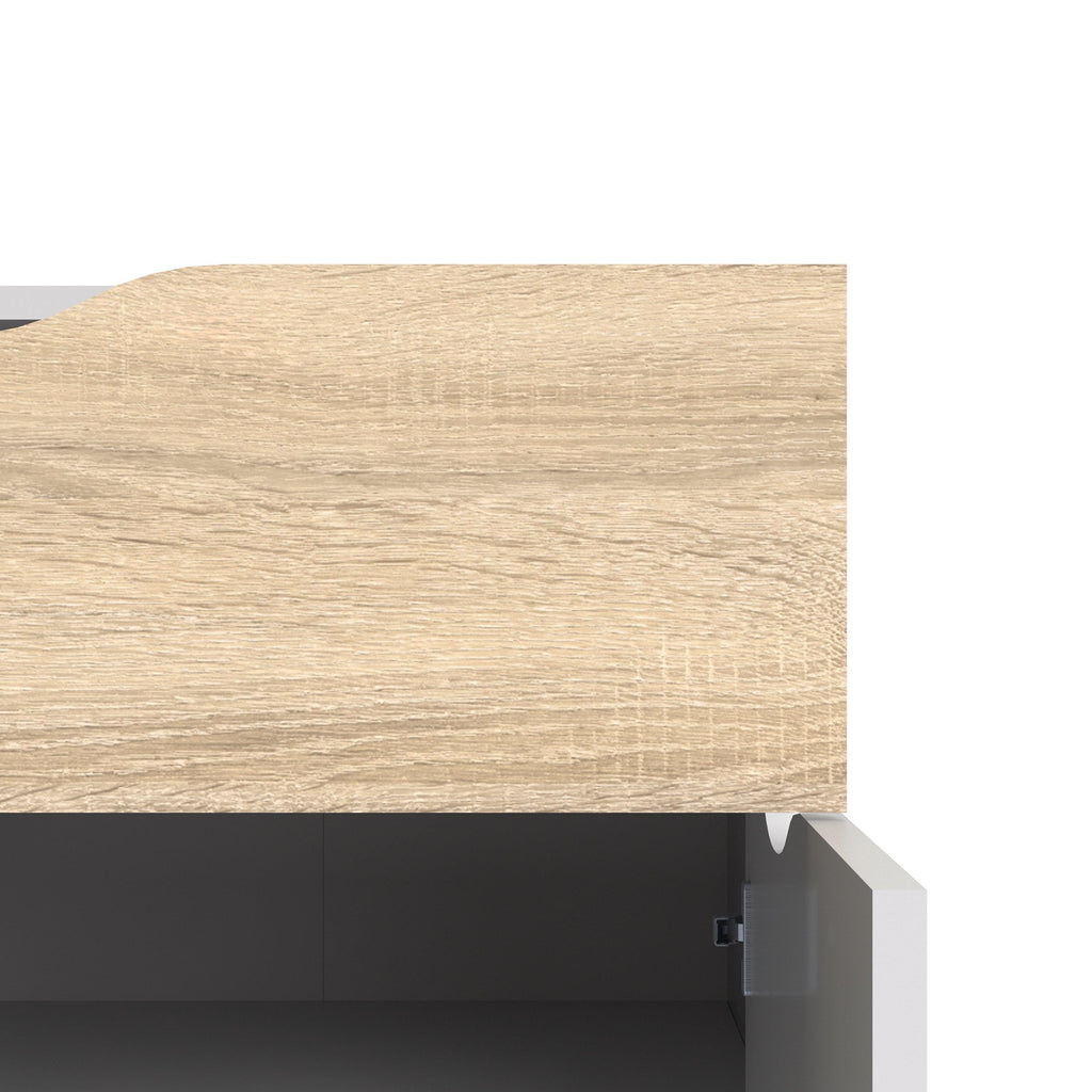 Oslo Sideboard Small 1 Drawer 2 Doors in White and Oak - image 9