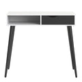 Oslo Console Table 1 Drawer 1 Shelf in White and Black Matt - image 2
