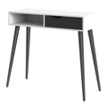 Oslo Console Table 1 Drawer 1 Shelf in White and Black Matt - image 3