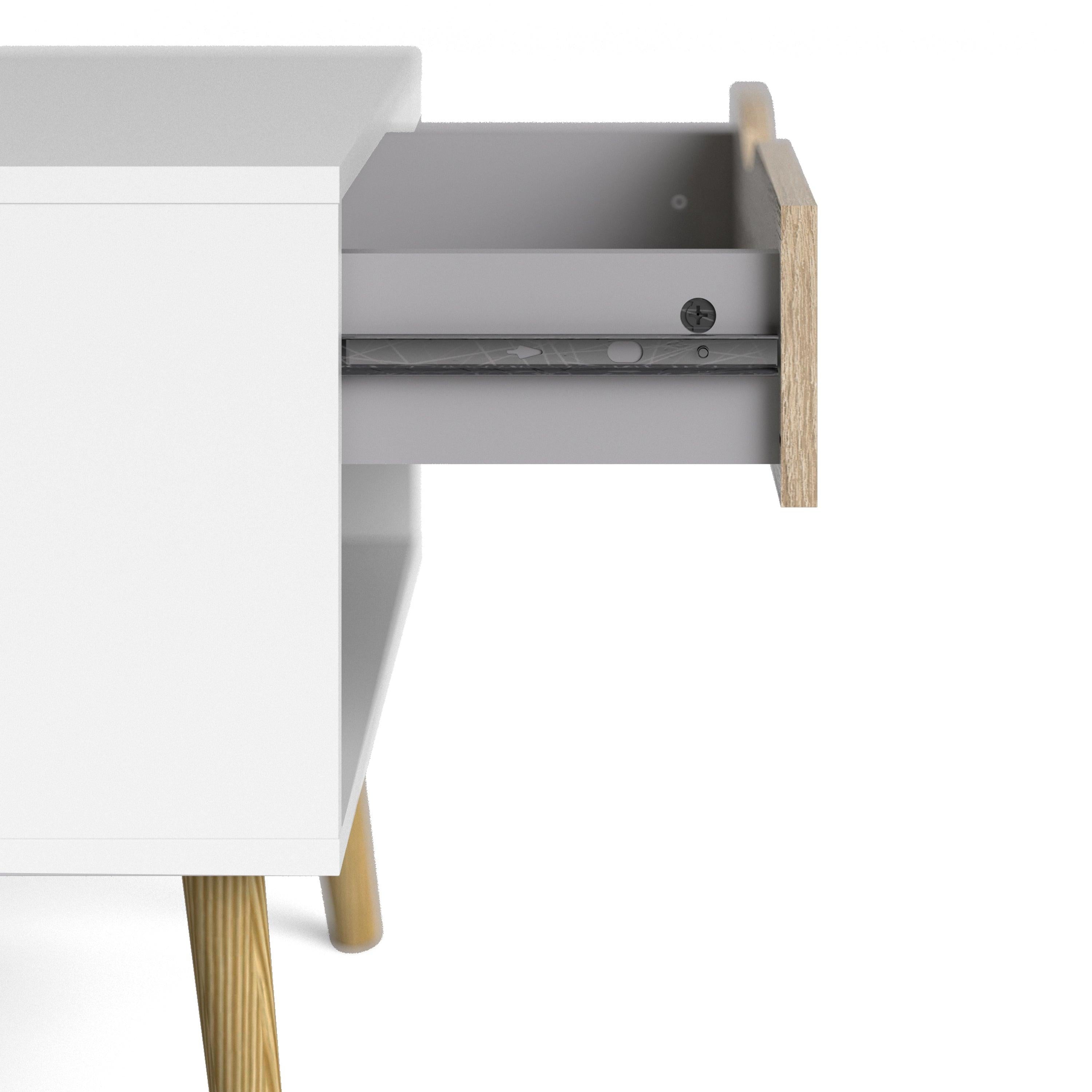 Oslo Bedside 1 Drawer in White and Oak (Package of 2.) - image 11