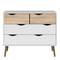 Oslo Chest of 4 Drawers in White and Oak - image 2