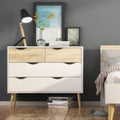 Oslo Chest of 4 Drawers in White and Oak - image 5