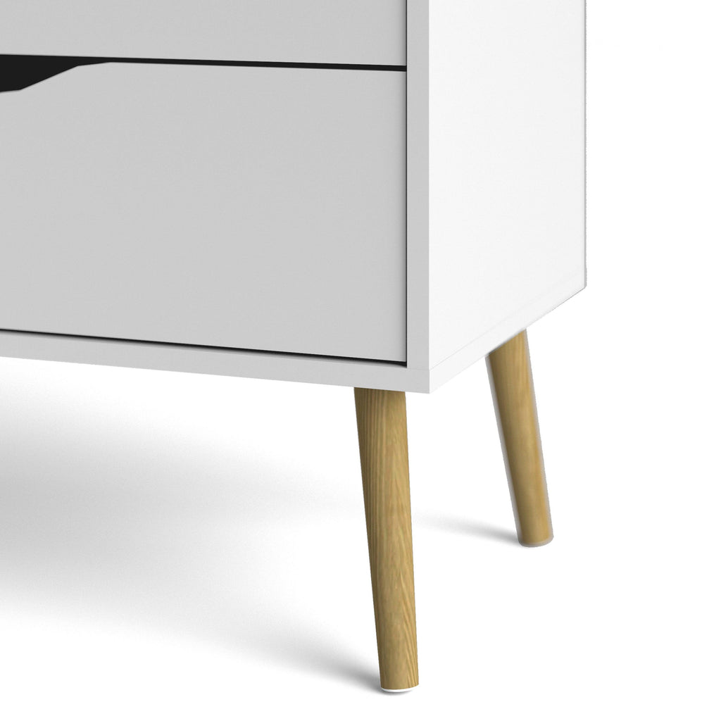 Oslo Chest of 4 Drawers in White and Oak - image 9
