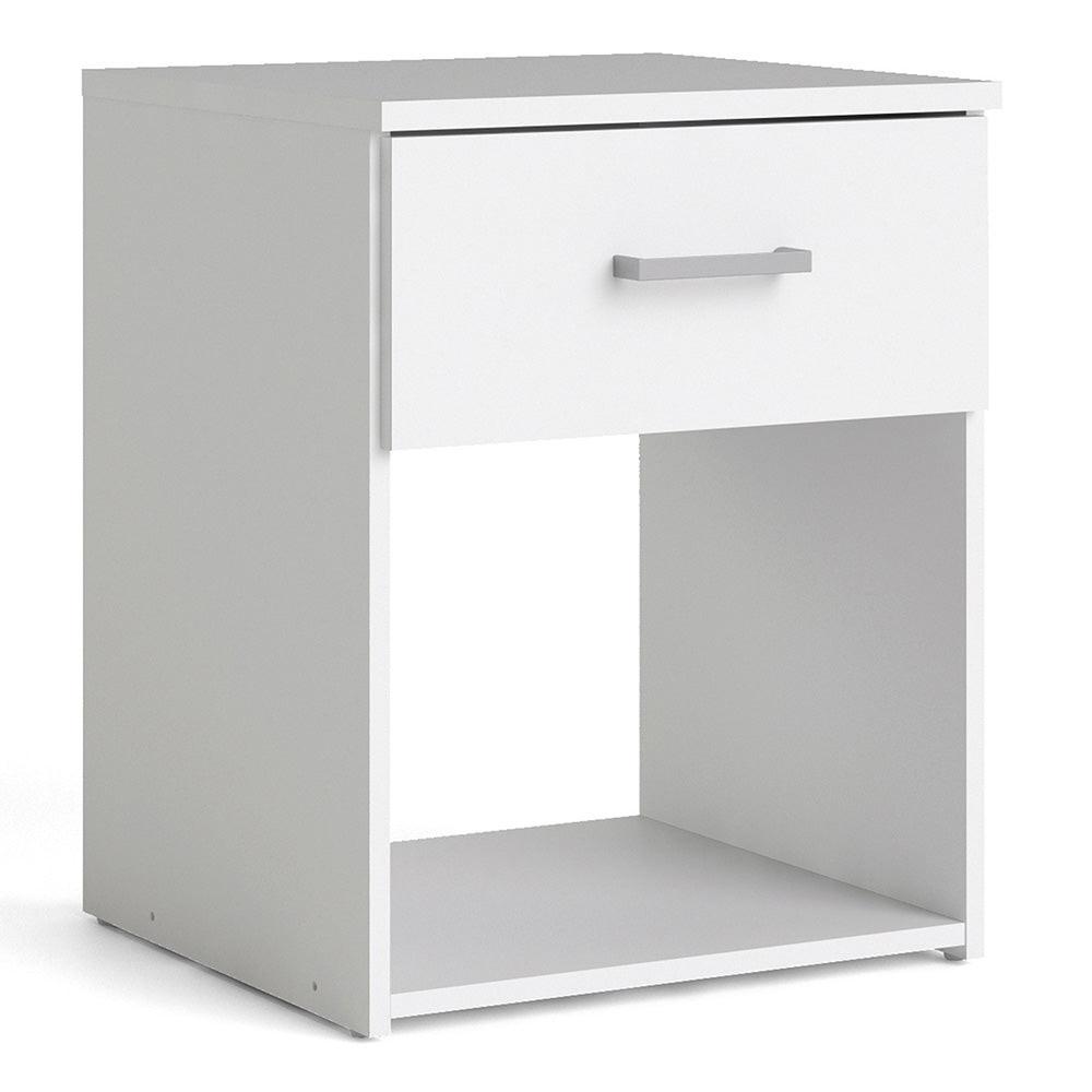Space Package - Bedside 1 Drawer + Chest of 3 Drawers + Wardrobe with 2 Doors in White - image 2