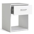 Space Package - Bedside 1 Drawer + Chest of 3 Drawers + Wardrobe with 2 Doors in White - image 3