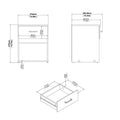 Space Package - Bedside 1 Drawer + Chest of 3 Drawers + Wardrobe with 2 Doors in White - image 5