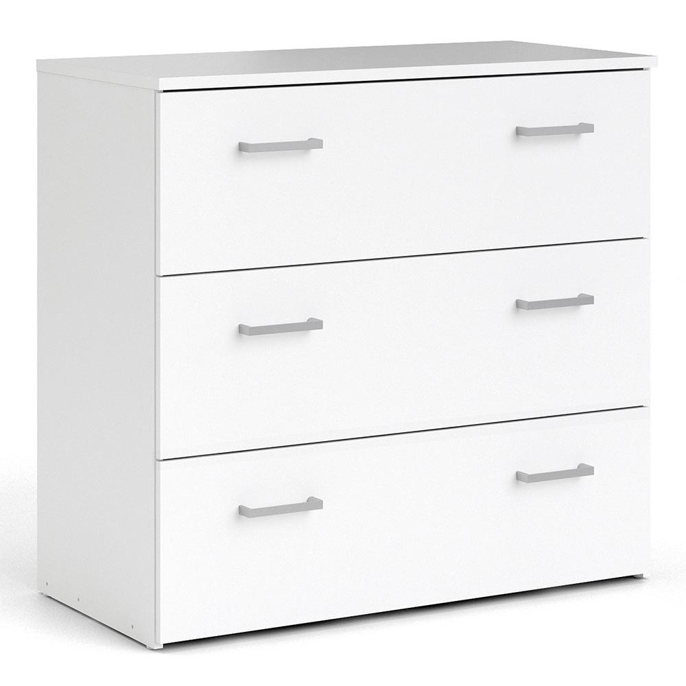Space Package - Bedside 1 Drawer + Chest of 3 Drawers + Wardrobe with 2 Doors in White - image 6