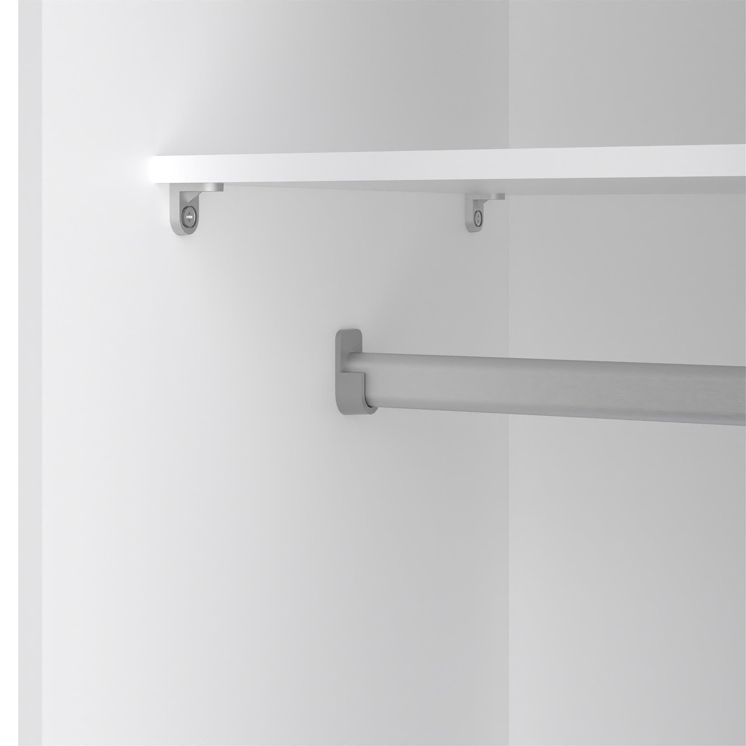 Space Wardrobe 2 Sliding Doors in White 1750 - image 10