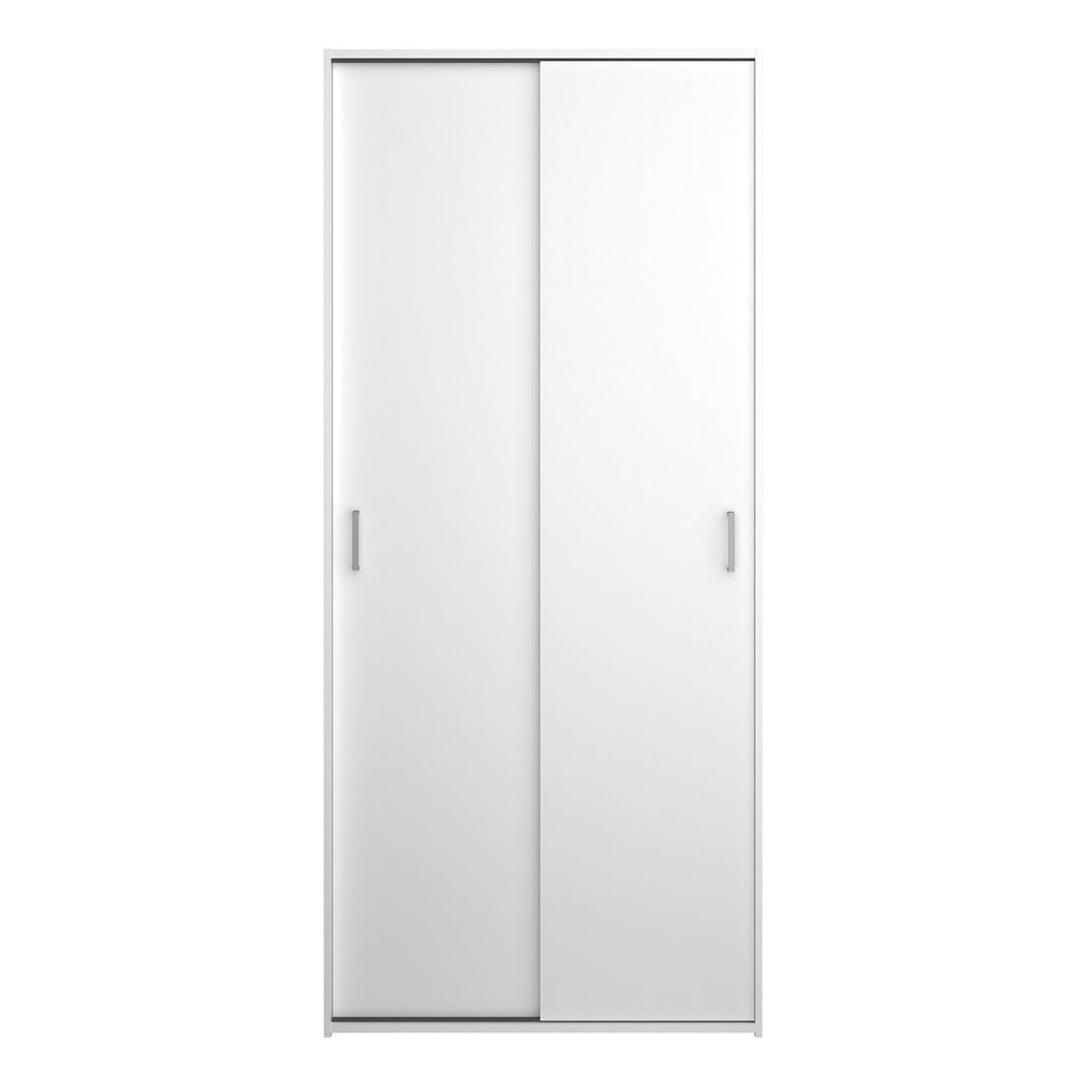 Space Wardrobe 2 Sliding Doors in White 1750 - image 2