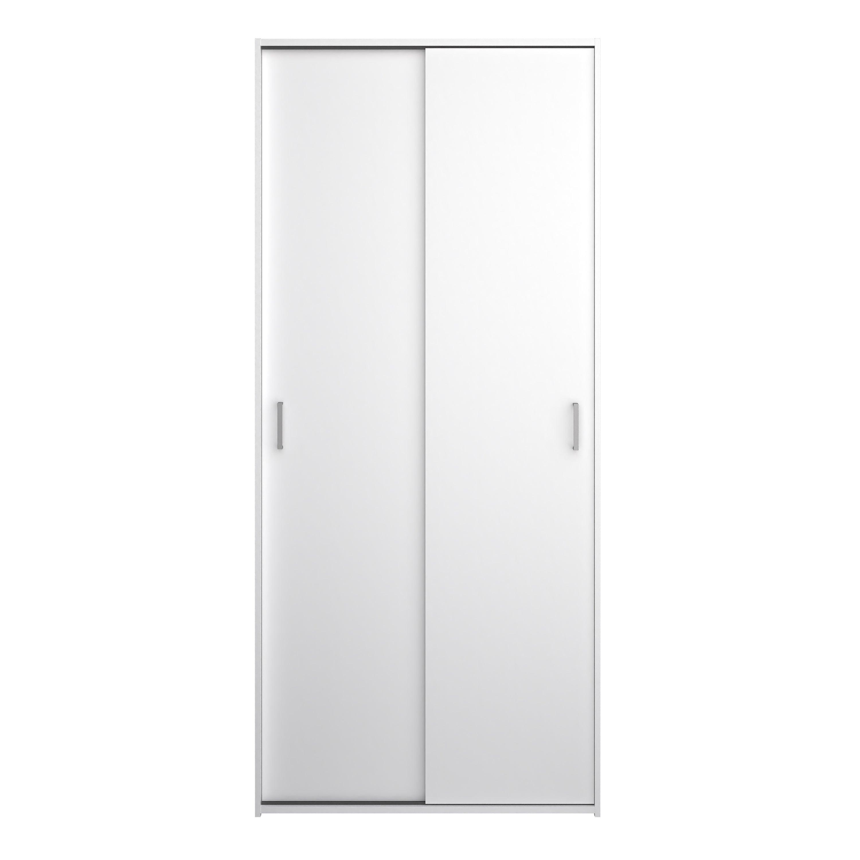 Space Wardrobe 2 Sliding Doors in White 1750 - image 2