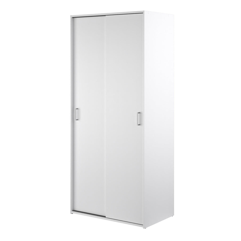 Space Wardrobe 2 Sliding Doors in White 1750 - image 3