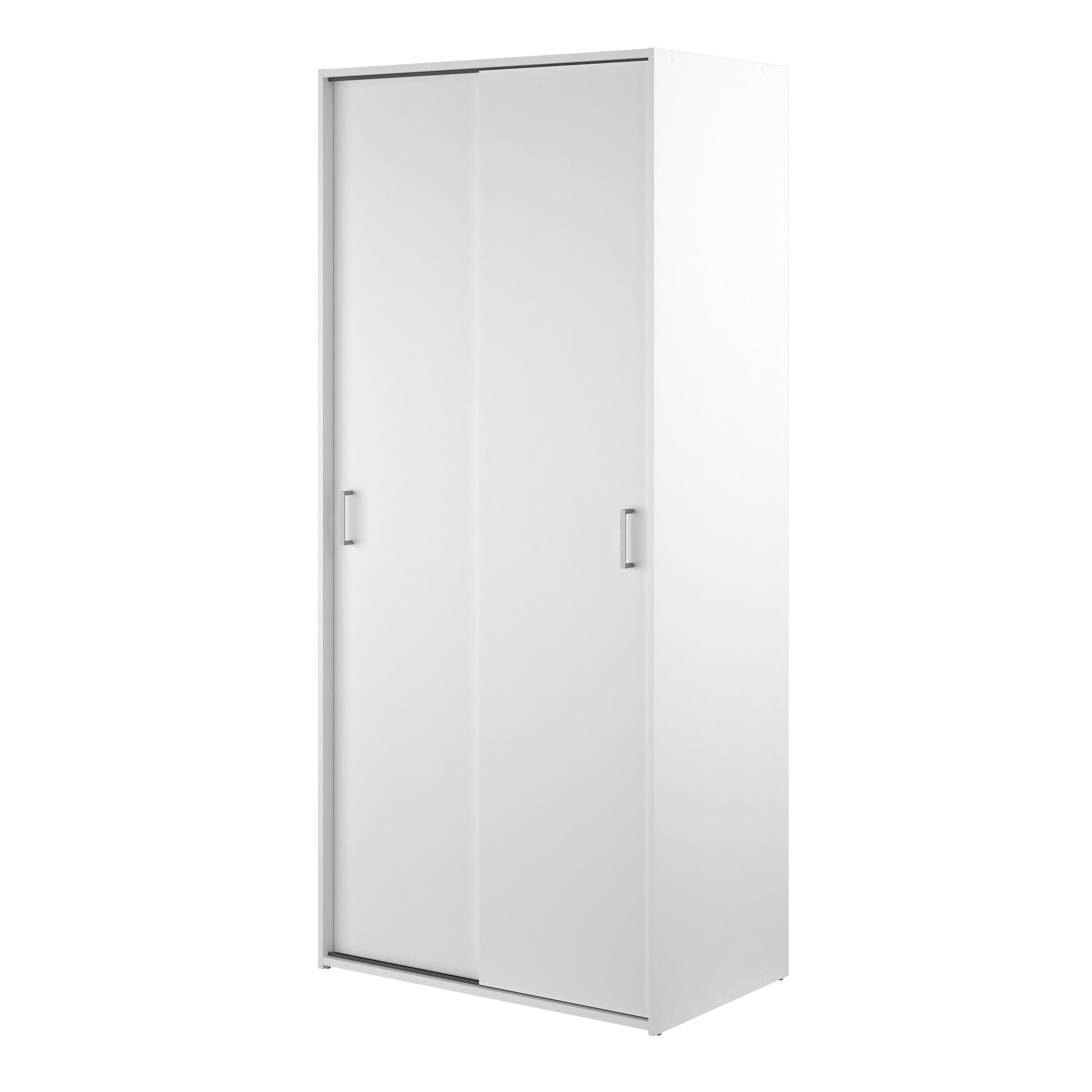 Space Wardrobe 2 Sliding Doors in White 1750 - image 3