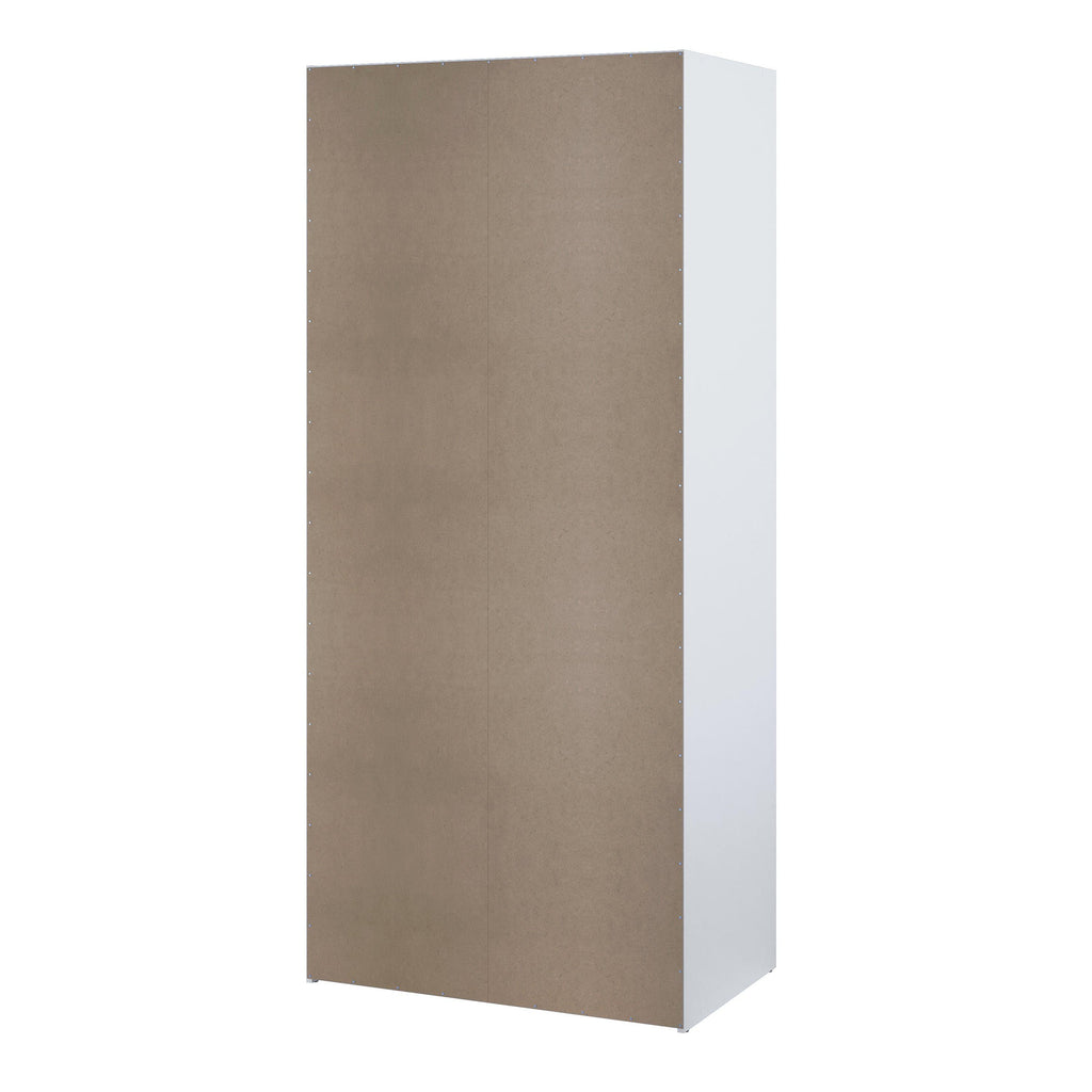 Space Wardrobe 2 Sliding Doors in White 1750 - image 4